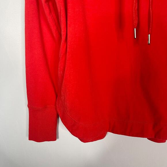 Sweaty Betty Small S Red Escape Luxe Fleece Hoodie Funnel Neck Sweatshirt - Picture 6 of 10
